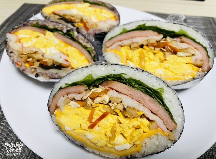  접어먹는 사각김밥보다 쉬운 보자기 김밥 만들기!