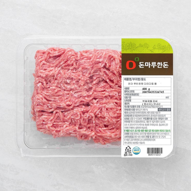 선호도 높은 돈마루 한돈 뒷다리 다짐육 (냉장), 400g, 1개 ···