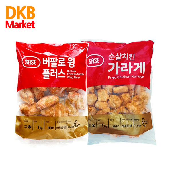 갓성비 좋은 사세 버팔로윙 플러스 1kg + 순살치킨 가라아게1kg, 2개 ···