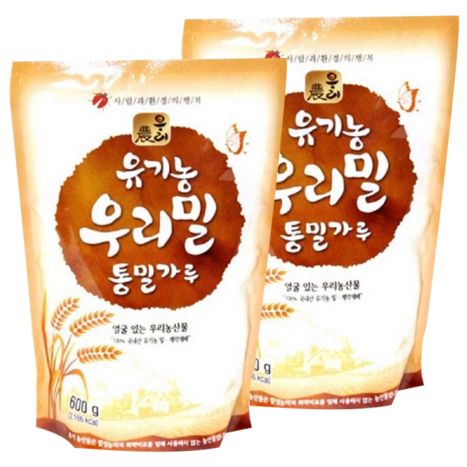 최근 많이 팔린 우리 유기농 우리밀 통밀가루, 600g, 2개 추천해요 최근 많이 팔린 우리 유기농 우리밀 통밀가루, 600g, 2개 추천해요