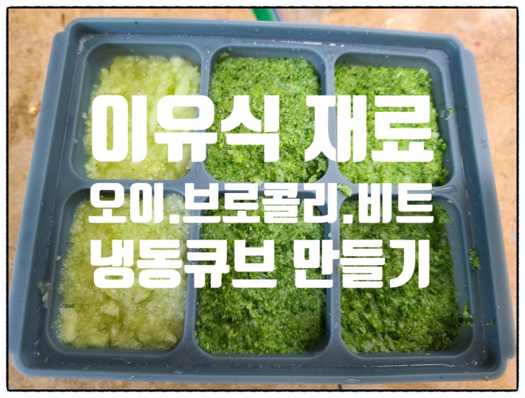  [이유식 재료] 비트 / 오이 / 브로콜리 냉동 큐브 만들기 및 보관기간