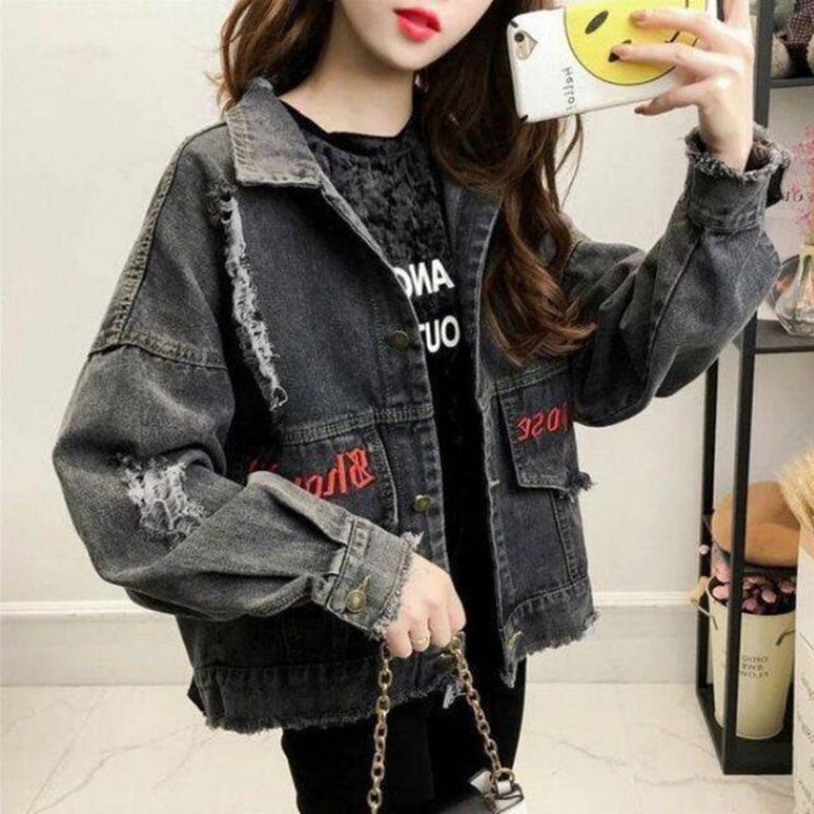인지도 있는 여성 오버핏 데님 빈티지 청자켓 XC-P ··· 인지도 있는 여성 오버핏 데님 빈티지 청자켓 XC-P ···