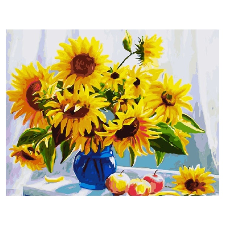 후기가 정말 좋은 케이엠엘리 일체형 캔버스 액자 3D 원형 보석십자수 키트 50 x 40 cm, 해바라기 연가, 1세트 추천해요 후기가 정말 좋은 케이엠엘리 일체형 캔버스 액자 3D 원형 보석십자수 키트 50 x 40 cm, 해바라기 연가, 1세트 추천해요