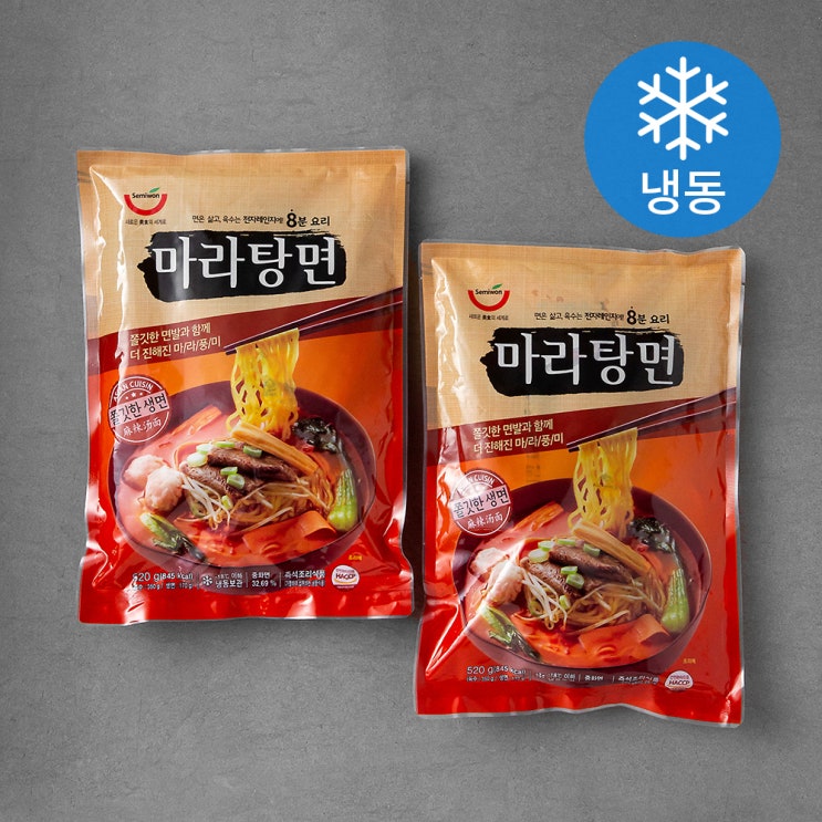 선호도 좋은 세미원 8분 요리 마라탕면 (냉동), 520g, 2팩 좋아요