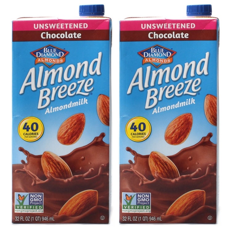 인기있는 블루다이아몬드 아몬드 브리즈 밀크 언스위튼드 초콜릿, 2개, Unsweetened Chocolate ··· 인기있는 블루다이아몬드 아몬드 브리즈 밀크 언스위튼드 초콜릿, 2개, Unsweetened Chocolate ···