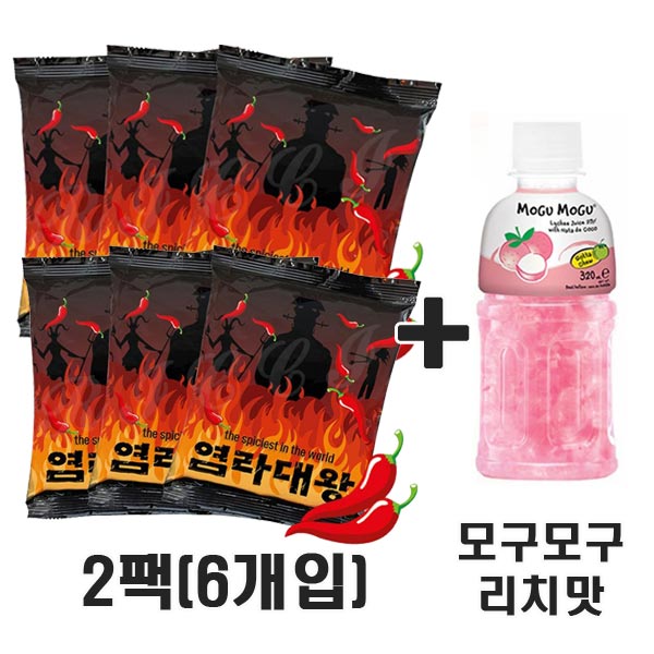 가성비 뛰어난 염라대왕 라면 / 가장 맵고 맛있는 라면 / 매운라면의 끝판왕 / 모구모구(리치맛) 사은품 / 2팩(6개입) ···