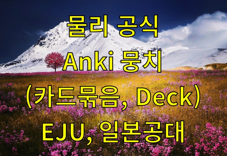  일본 물리 137개 공식 Anki 뭉치 (EJU, 일본공대)