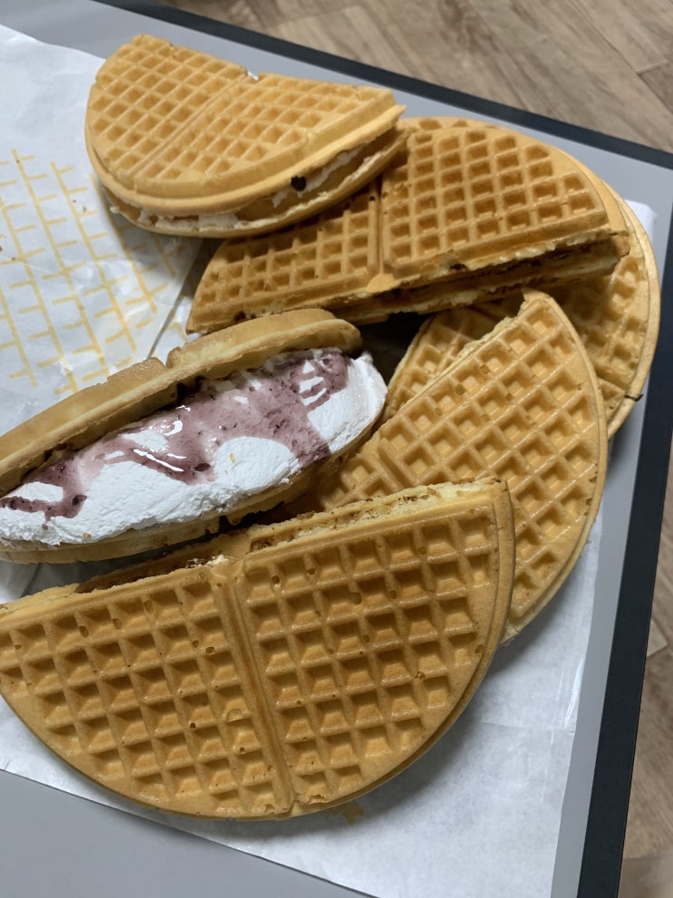  와플대학 망우캠퍼스점 이벤트해서 와플 엄청주문!
