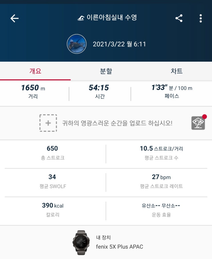  [수영일기] 3월 4주차 평영이 잼있어?