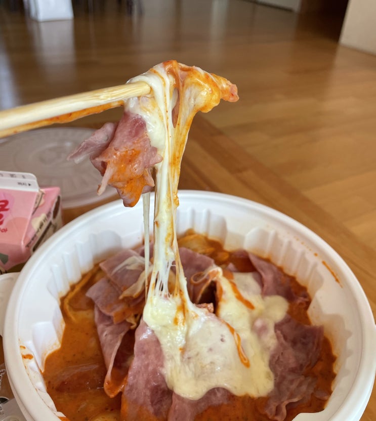  대구 진천동, 엽떡 로제떡볶이(+퐁당치즈만두,베이컨) 배달주문 후기