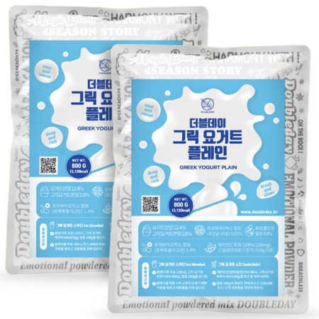 잘나가는 더블데이 그릭 요거트 플레인 파우더 800G 2개 세트 /요거트스무디/그릭요거트분말, 상세페이지 참조 ··· 잘나가는 더블데이 그릭 요거트 플레인 파우더 800G 2개 세트 /요거트스무디/그릭요거트분말, 상세페이지 참조 ···