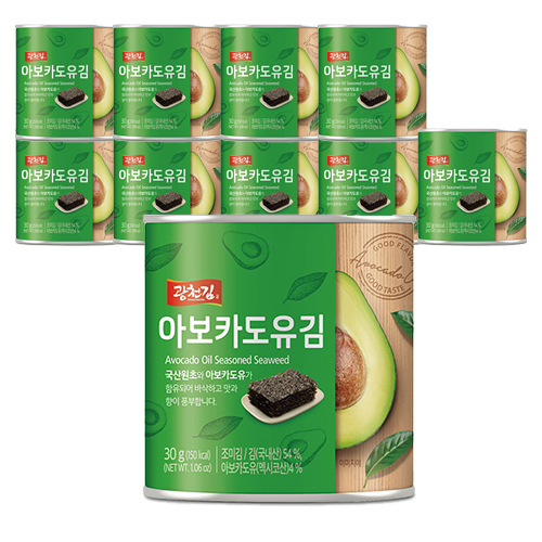 선호도 높은 광천김 아보카도유김 캔김, 30g, 10개 추천해요 선호도 높은 광천김 아보카도유김 캔김, 30g, 10개 추천해요