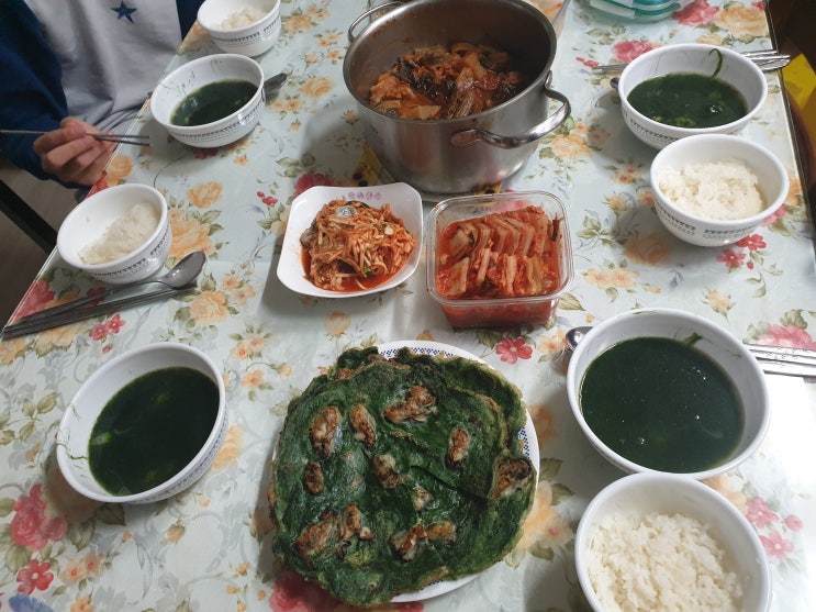  굴매생이전과 매생이국 첫만남이에요.