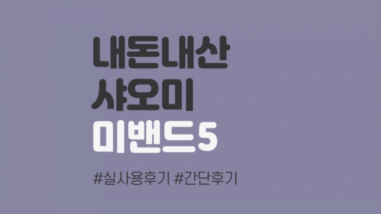  [내돈내산] 샤오미 미밴드5 실사용후기