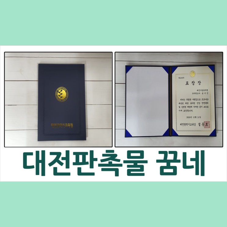  교육청 상장케이스 제작 은 대전판촉물 꿈네를 추천해요.