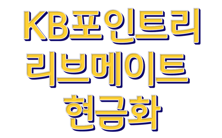  KB포인트리 리브메이트로 현금화하기