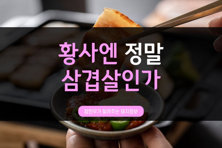  전통참돼지가 알려주는 돼지정보_황사엔 삼겹살?