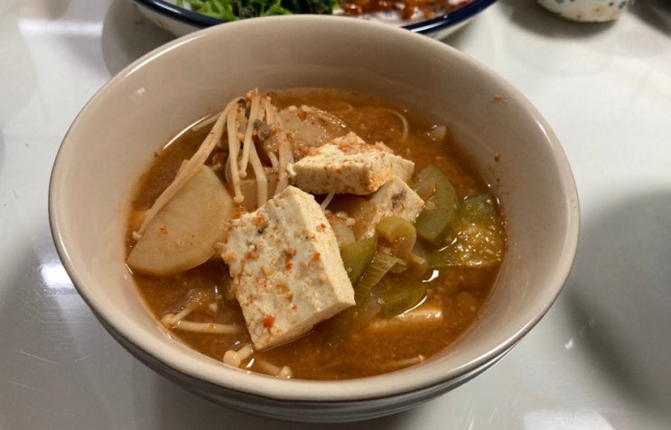  집에서 간단한 요리 된장요리 된장찌개 맛있게 끓이는법