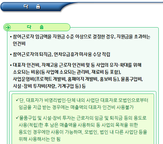 사회적기업 일자리창출사업 참여기업 수입금 관리 사회적기업 일자리창출사업 참여기업 수입금 관리