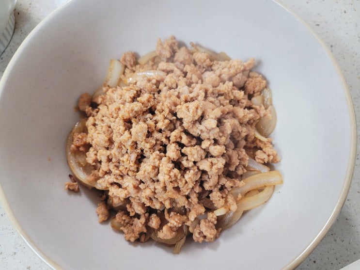  돼지고기 다짐육 요리로 맛있는 덮밥만드는 법, 레시피 공유합니다