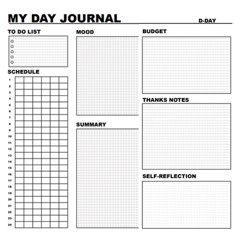  [OSOZ] My day Journal | 굿노트 다이어리 속지, 노트쉘프 속지, 디지털 플래너 속지