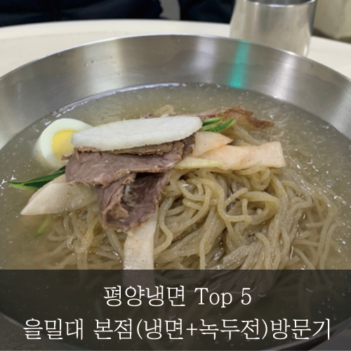  미래신용정보 미래서포터즈 - 평양냉면Top 5 을밀대 본점(냉면+녹두전)방문기