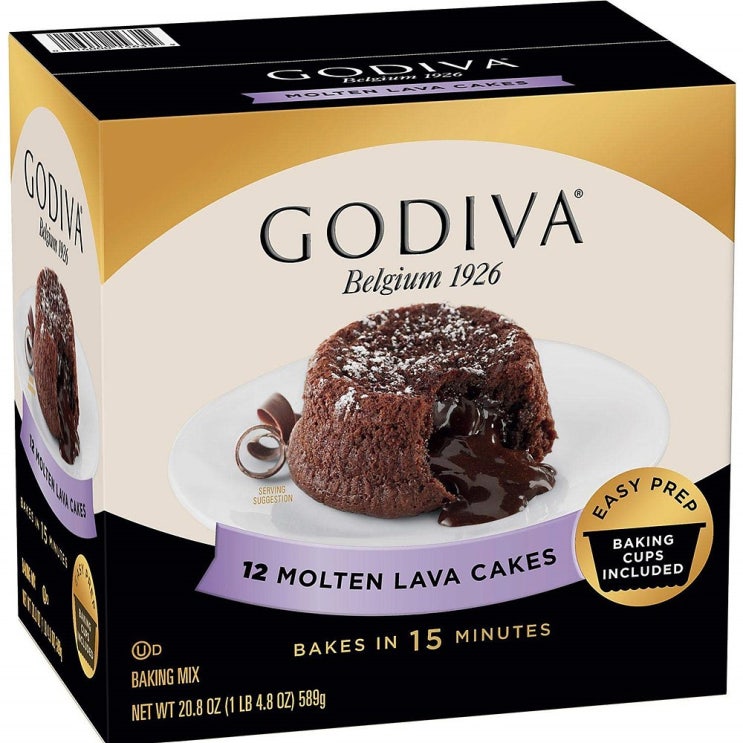 인기 많은 고디바 초콜릿 몰텐 라바 케이크 베이킹 믹스 12개입 추천합니다