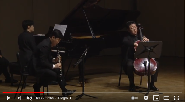 Brahms Clarinet Trio Op.114 [클라리넷 장원우, 첼로 임재성, 피아노 원종호]
