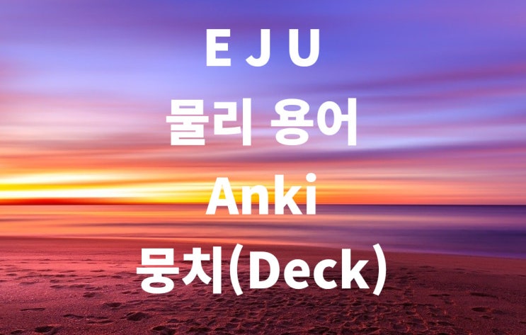  EJU 물리 용어 Anki 뭉치(Deck)