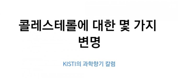  콜레스테롤