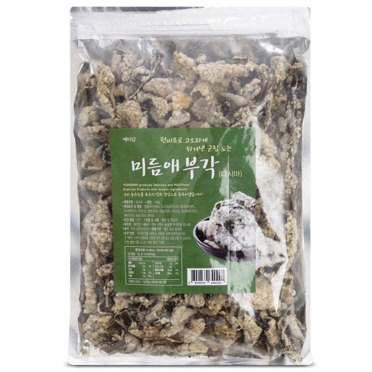 가성비 뛰어난 미듬애 다시마 부각 원물 간식, 220g, 1개 ···