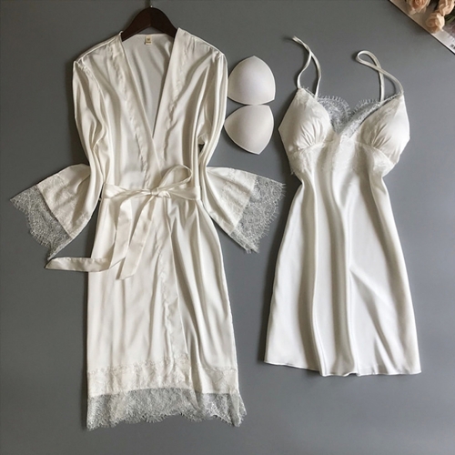 최근 많이 팔린 신혼부부 여성 섹시 레이스 실크 슬립 원피스 잠옷 세트 란제리 추천합니다
