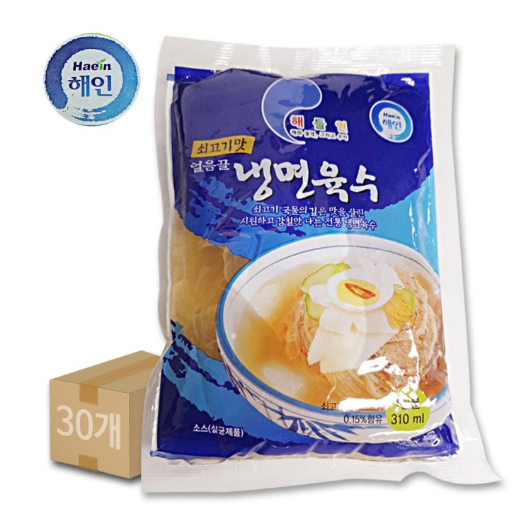 인지도 있는 해인 해들인 얼음골 쇠고기맛 냉면육수 310ml 30개, 단품 좋아요 인지도 있는 해인 해들인 얼음골 쇠고기맛 냉면육수 310ml 30개, 단품 좋아요