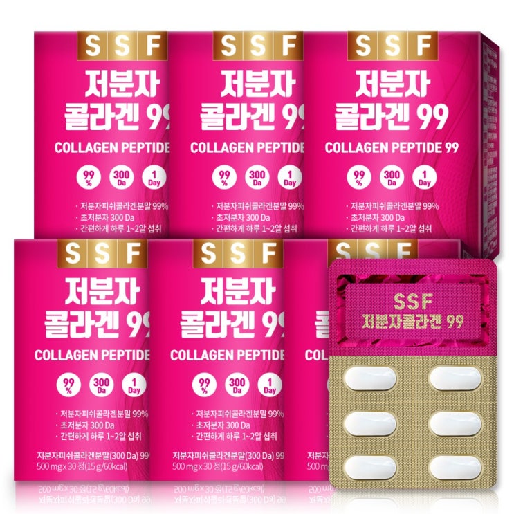 당신만 모르는 순수식품 300달톤 저분자 피쉬 콜라겐 99%함유, 30정, 6개 ··· 당신만 모르는 순수식품 300달톤 저분자 피쉬 콜라겐 99%함유, 30정, 6개 ···