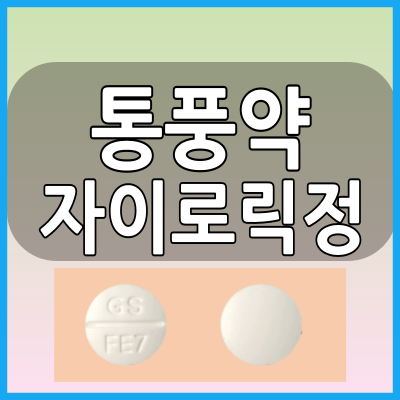 자이로릭정 부작용, 복용방법 확인하고 통풍약 드세요