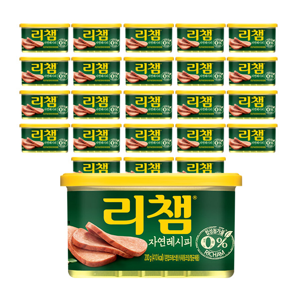 가성비 좋은 리챔 자연 레시피 햄통조림, 200g, 24개 ···