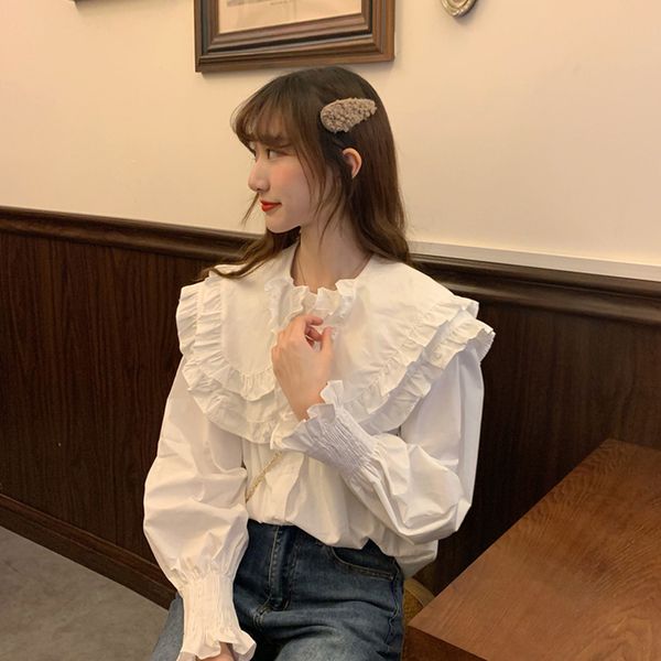구매평 좋은 포린박스 빅카라 프릴 퍼프 코튼 면 여성 블라우스 SY 추천해요 구매평 좋은 포린박스 빅카라 프릴 퍼프 코튼 면 여성 블라우스 SY 추천해요
