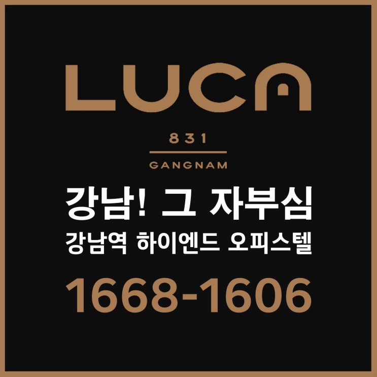 루카 831 LUCA 강남 하이엔드 오피스텔 분양