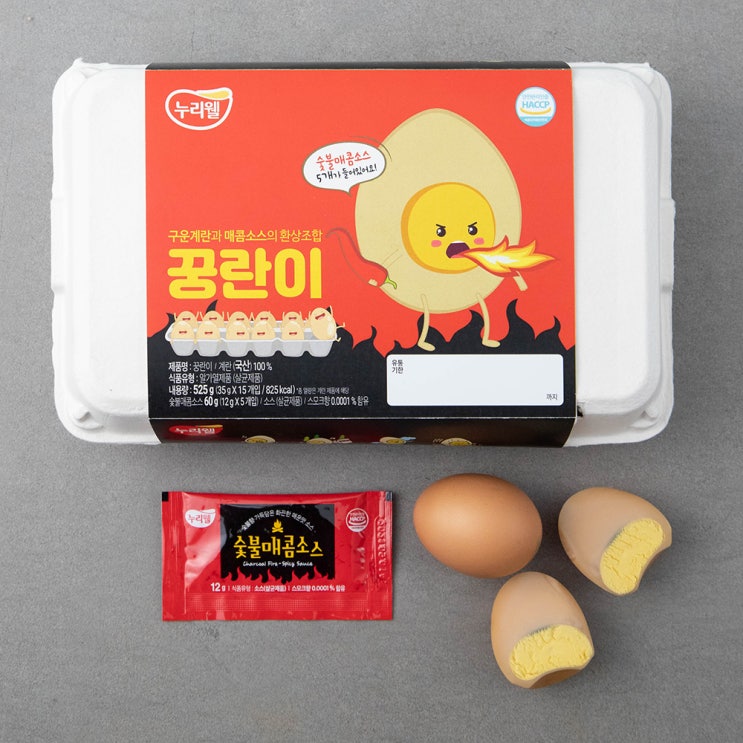 가성비 뛰어난 누리웰 숯불매콤 꿍란이 15구, 525g, 1개 좋아요