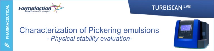  분산안정성 유화안정성 Use of Pickering emulsion as stabilizers1