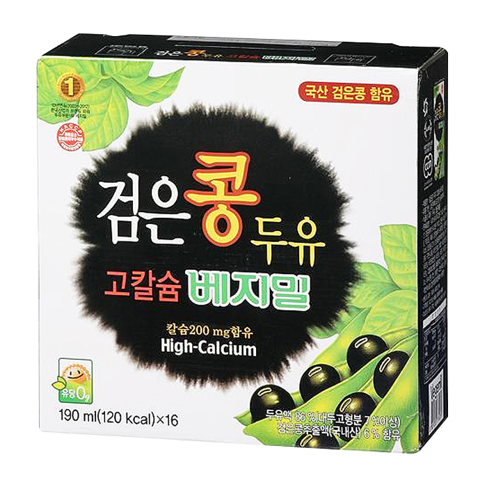 후기가 정말 좋은 베지밀 검은콩 두유 고칼슘 190ml 16개입, 16개 ···