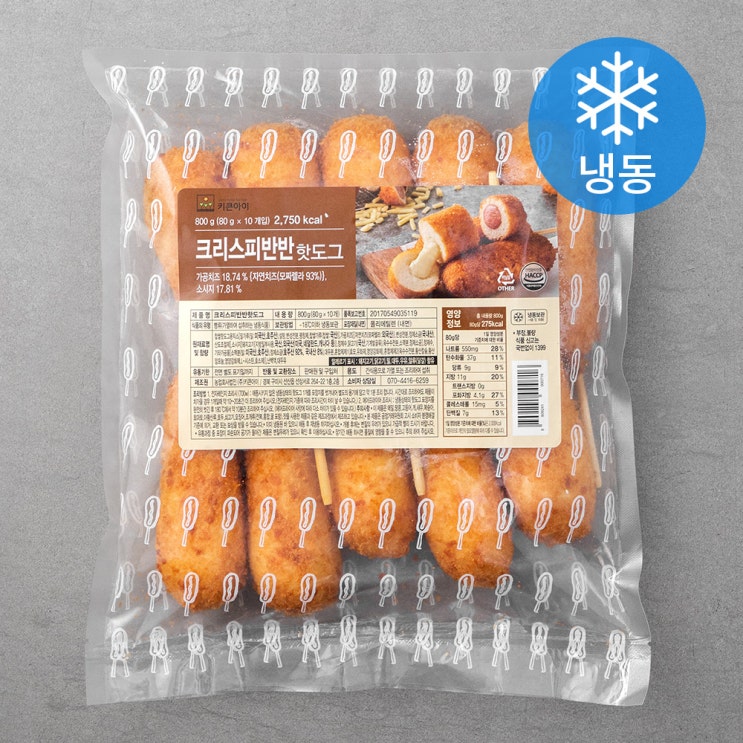 후기가 정말 좋은 키큰아이 크리스피 반반 핫도그 (냉동), 80g, 10개 추천해요 후기가 정말 좋은 키큰아이 크리스피 반반 핫도그 (냉동), 80g, 10개 추천해요