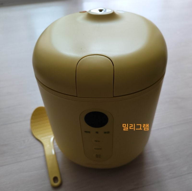 제니퍼룸 미니 마카롱밥솥 JC-E70810 노랑 미니마카롱밥솥 캠핑용밥솥 1인밥솥