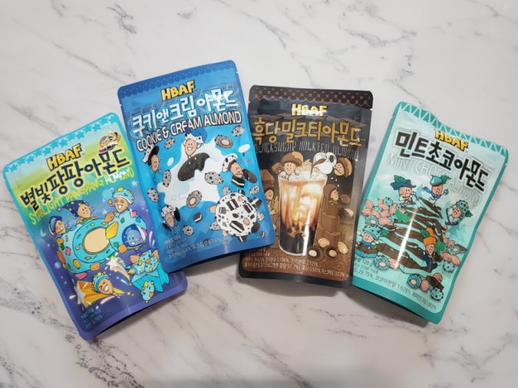  전지현 아몬드 길림양행BHAF아몬드 쿠기앤크림아몬드,민트초코아몬드,흑당밀크,별빛팡팡아몬드