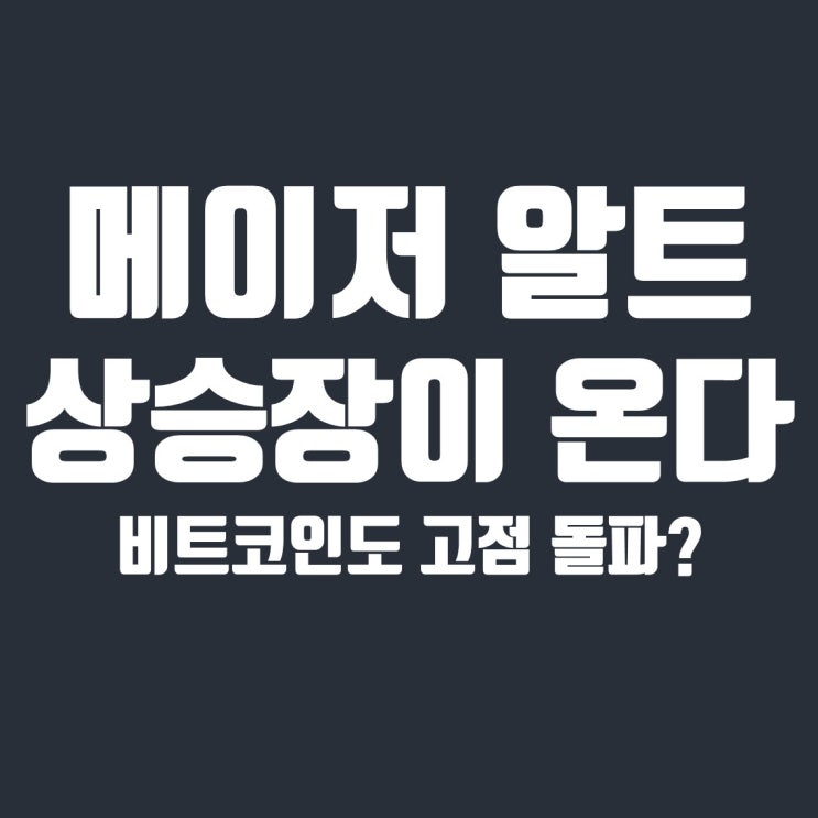  메이저 알트코인 상승장이 다가온다 (feat. 비트코인 도미넌스)