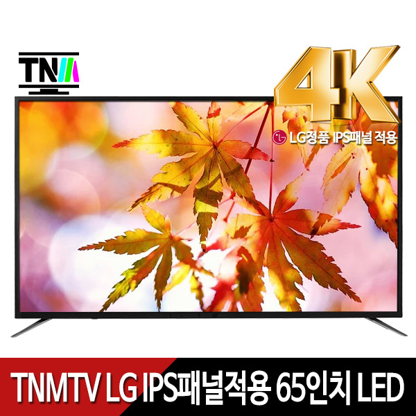 잘팔리는 TNMTV 65인치TV 4K UHD 대화면 LED TV LG IPS패널탑재 TNM-6500U, 기사설치, 벽걸이형 ···