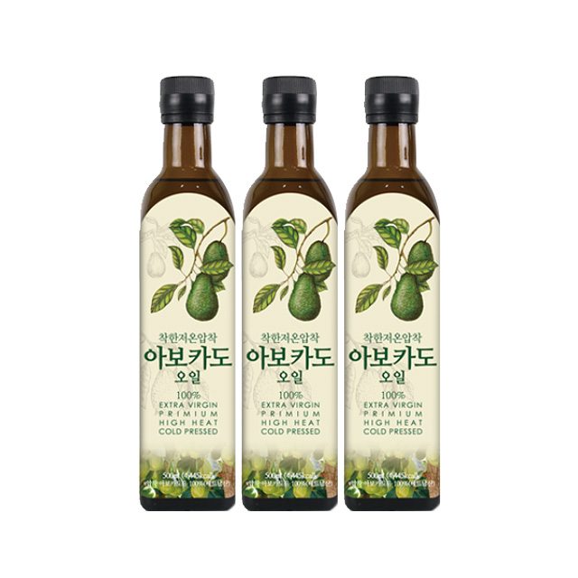 인기 많은 착한푸드 엑스트라버진 아보카도오일, 500ml, 3개 ···