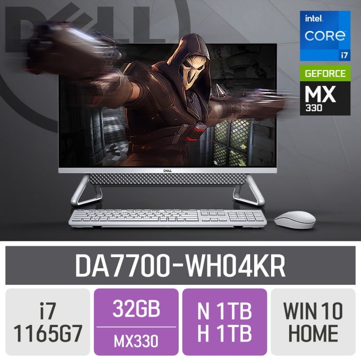 인지도 있는 DELL 일체형 PC 인스피론 27 DA7700-WH04KR, RAM 32GB + SSD 1TB + HDD 1TB 추천합니다