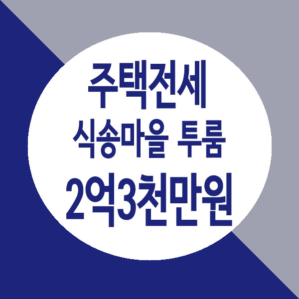  별내 식송마을, 신축빌라전세, 착한금액의 식송마을 투룸 전세