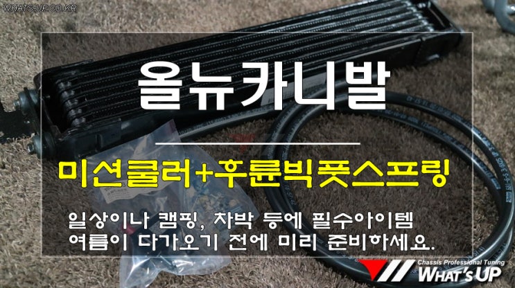  WhatsUP 인천/ 올뉴카니발 미션쿨러 + 빅풋 업스프링으로 안정감을 더했습니다.